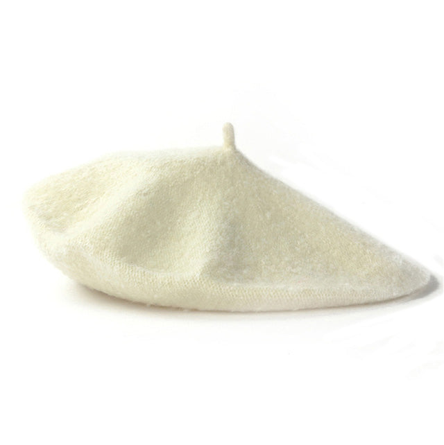 White Basque Beret