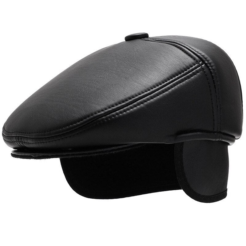 Leather Beret Men's