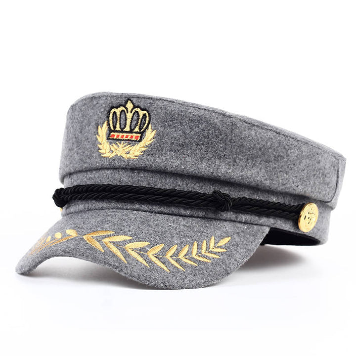 Military Beret Cap Grey