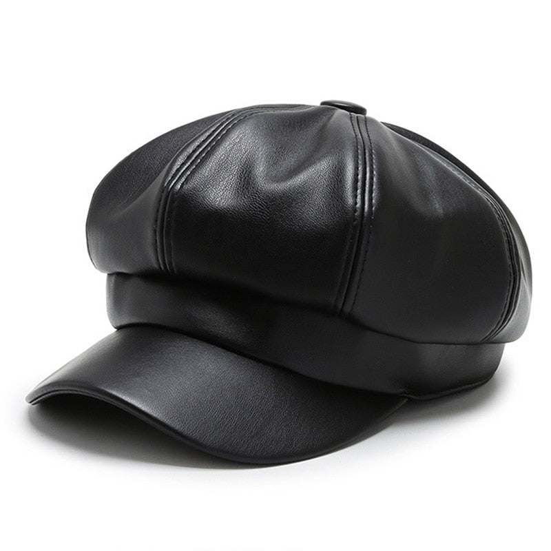 Newsboy Cap Leather