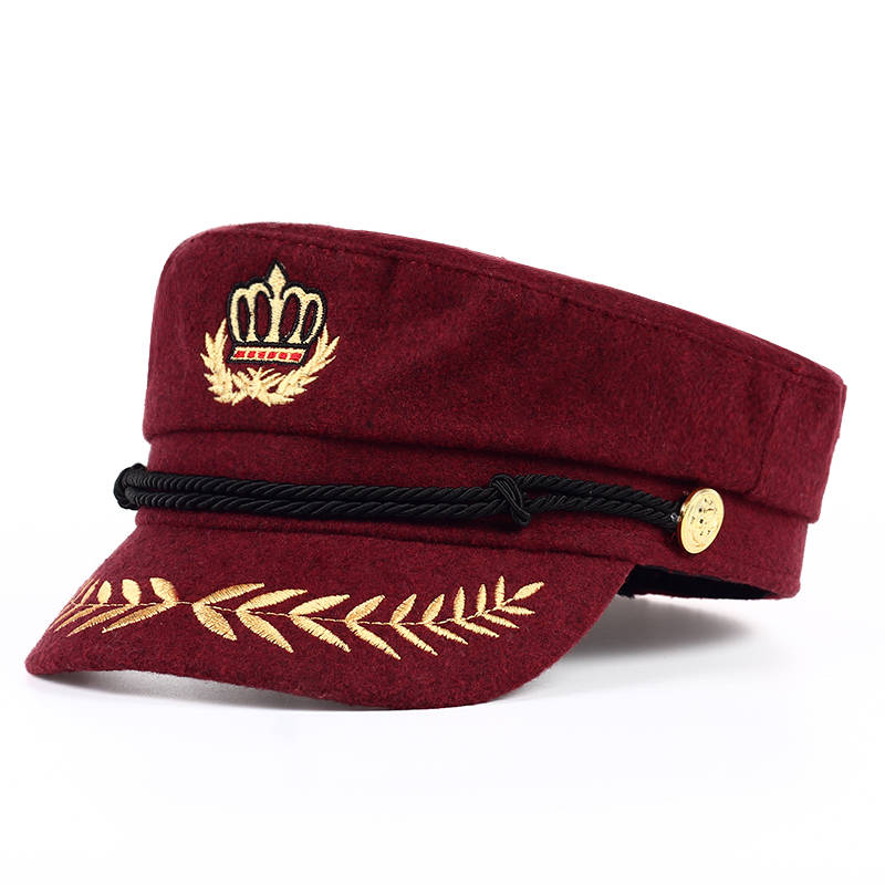 Red Military Beret Cap