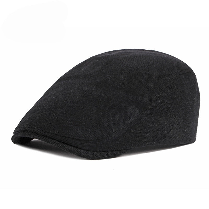Black Flat Cap