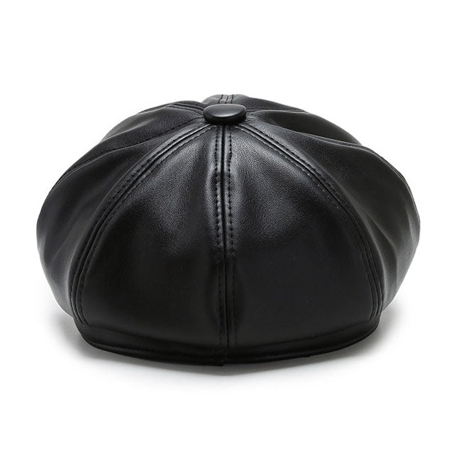 Newsboy Cap Leather Gavroche