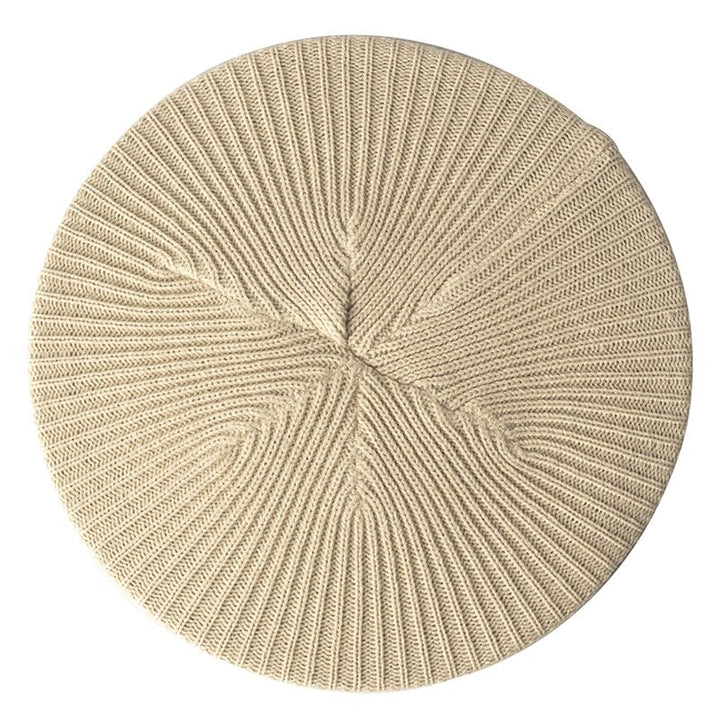 Beige Knit Beret