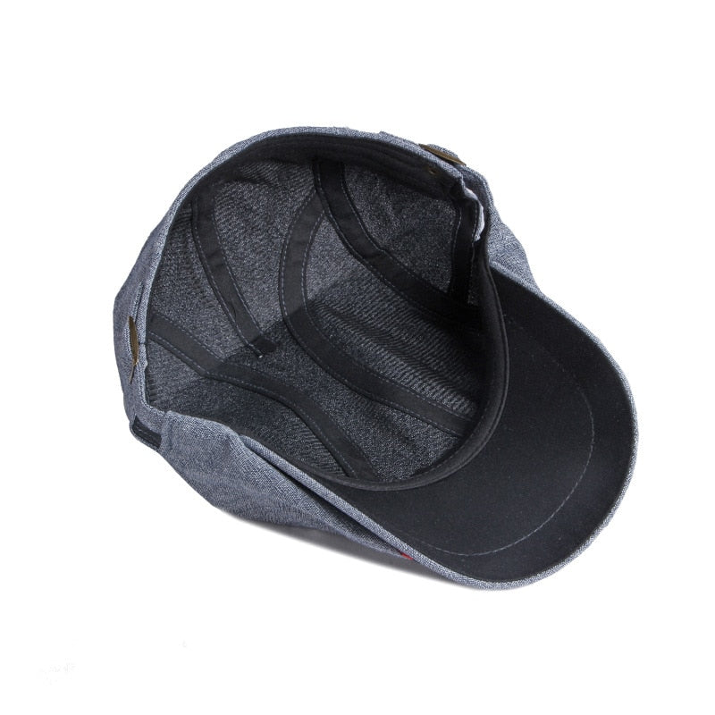 Blue Grey Men beret cap