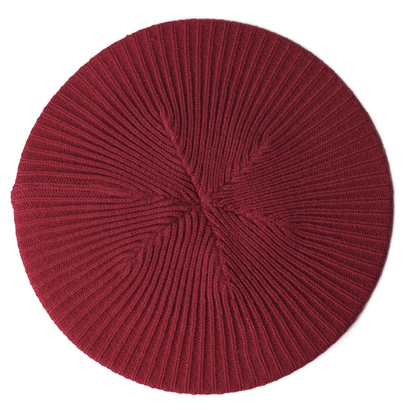 Red Knit Beret