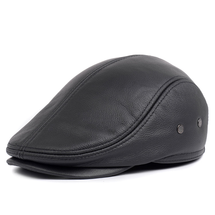 Black Leather Beret
